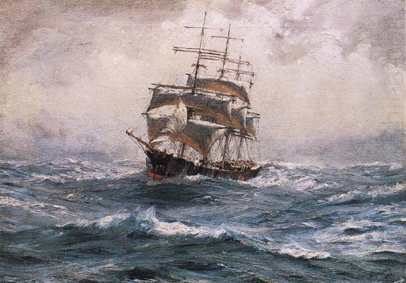 Thomas Somerscales A Ship running before a Gale china oil painting image
